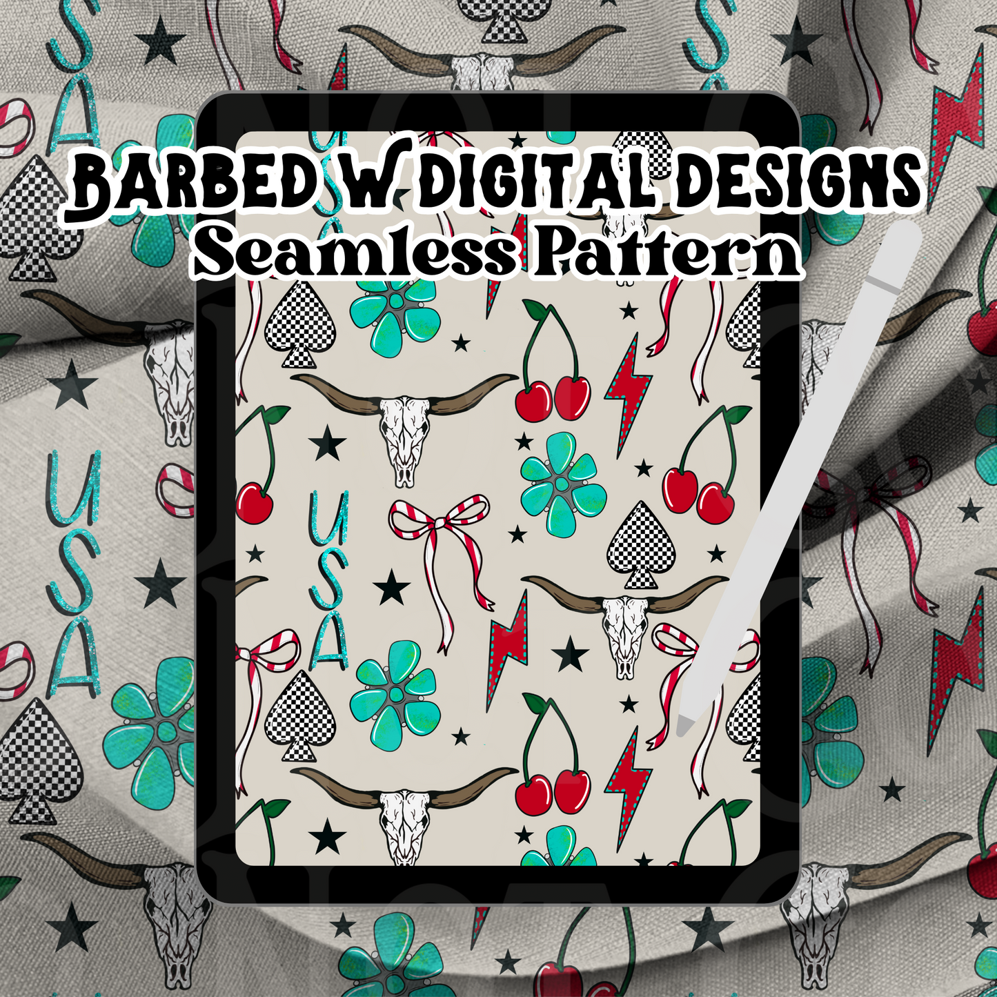 American Darlin’ Seamless Pattern