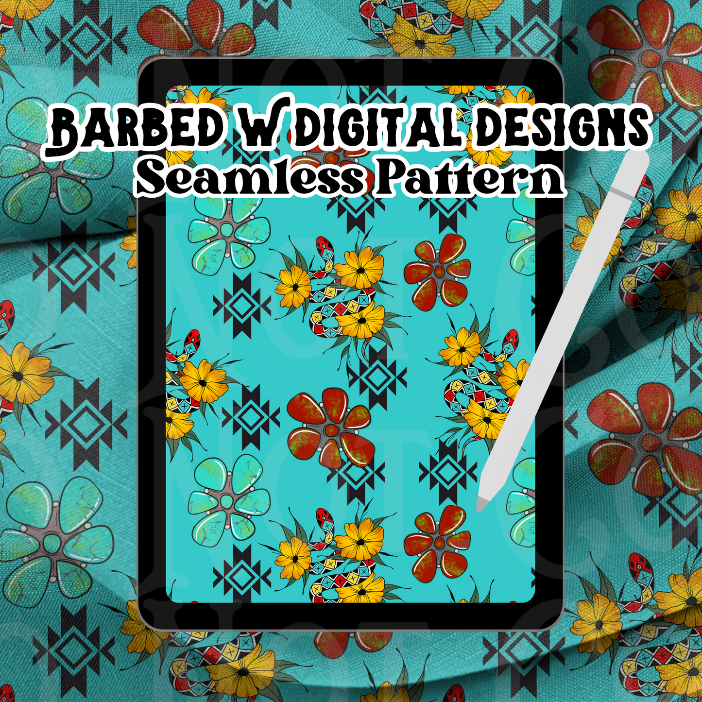 Aztec Snake Seamless Pattern
