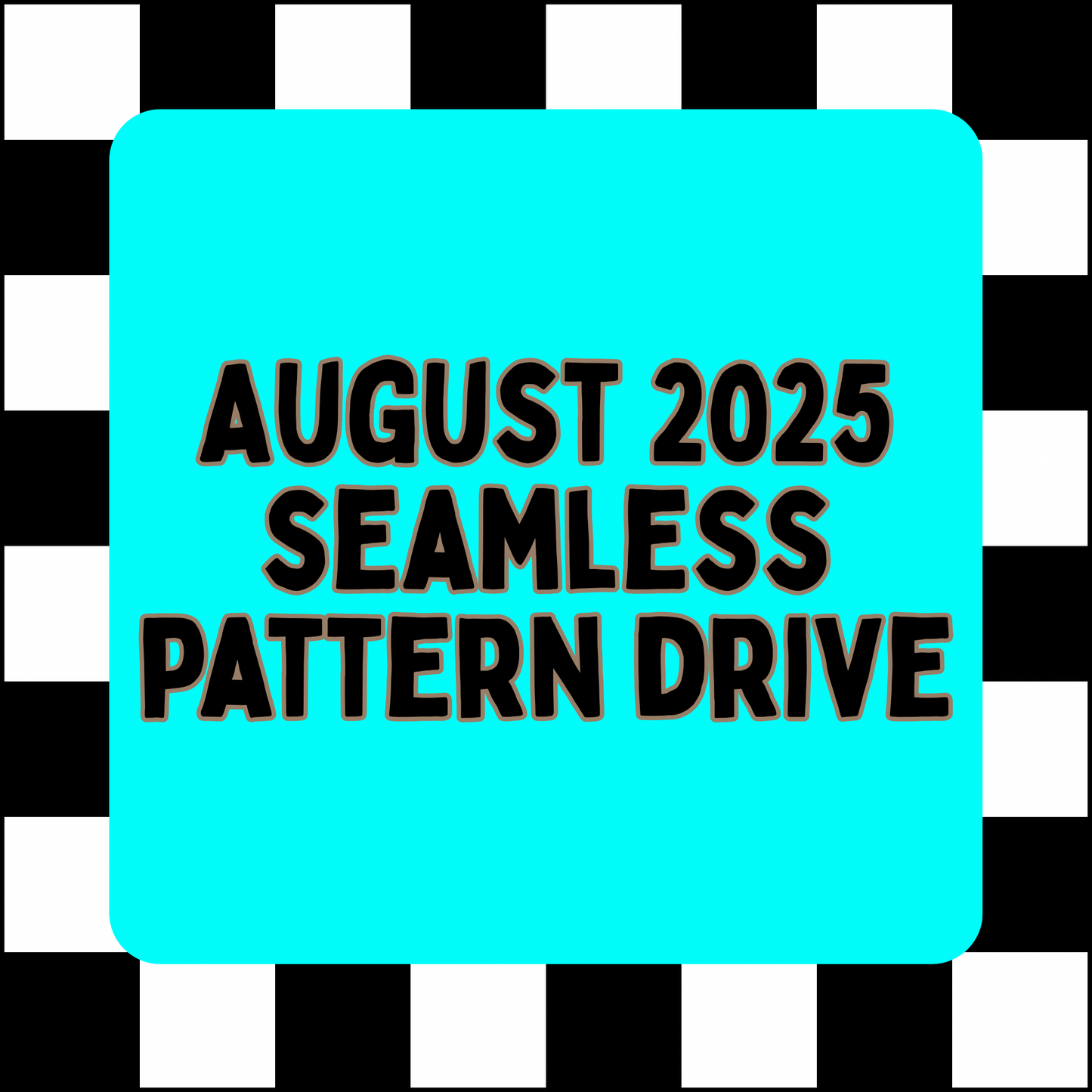 August 2025 Seamless Pattern Drive