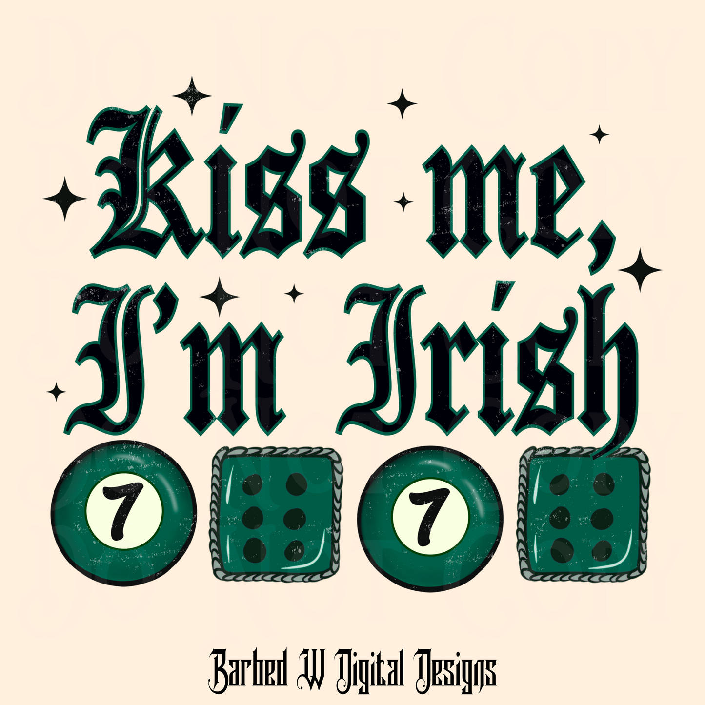 Western st Patrick’s day png, kiss me I’m Irish png, dice png, western png, yallternative png, cowgirl png, alternative png, Irish png