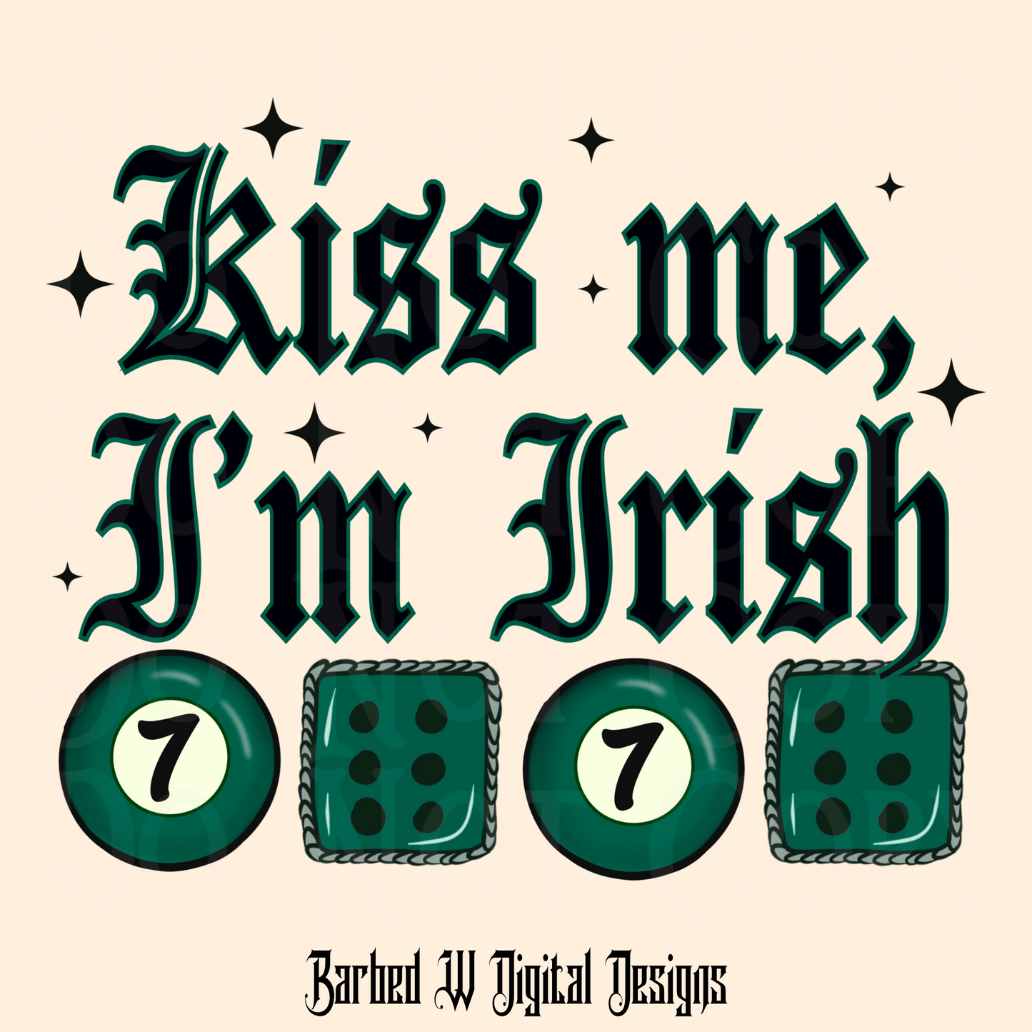 Western st Patrick’s day png, kiss me I’m Irish png, dice png, western png, yallternative png, cowgirl png, alternative png, Irish png