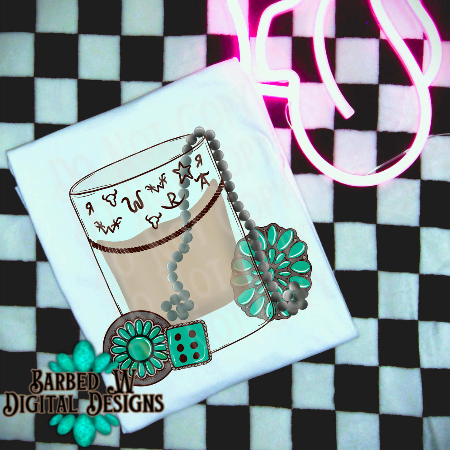 Whiskey png, cowgirl png, western png, turquoise png, dice png, punchy png, Navajo beads png, yallternative png, cowboy brand png