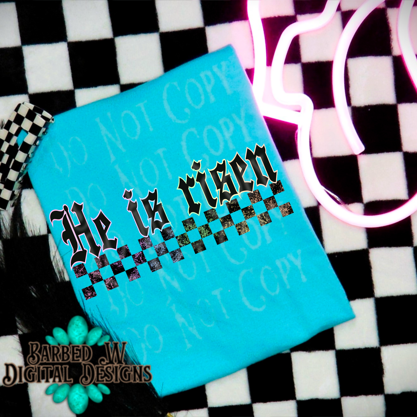 He is risen checkered png