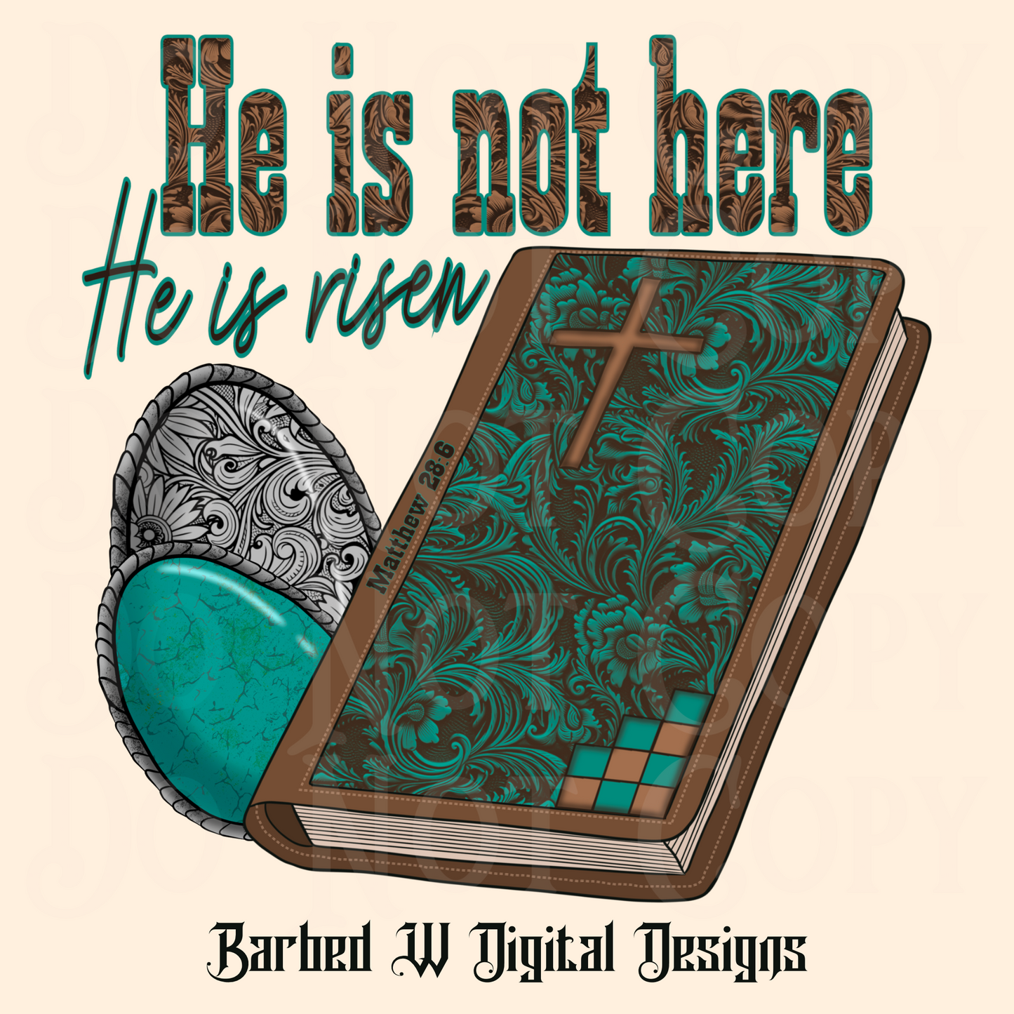 He is not here, he is risen png