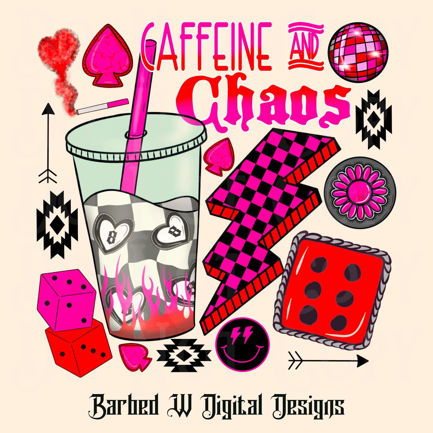 Caffeine & Chaos Collage png