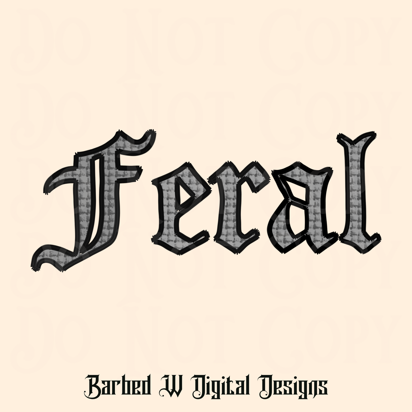 Embroidered Feral Png
