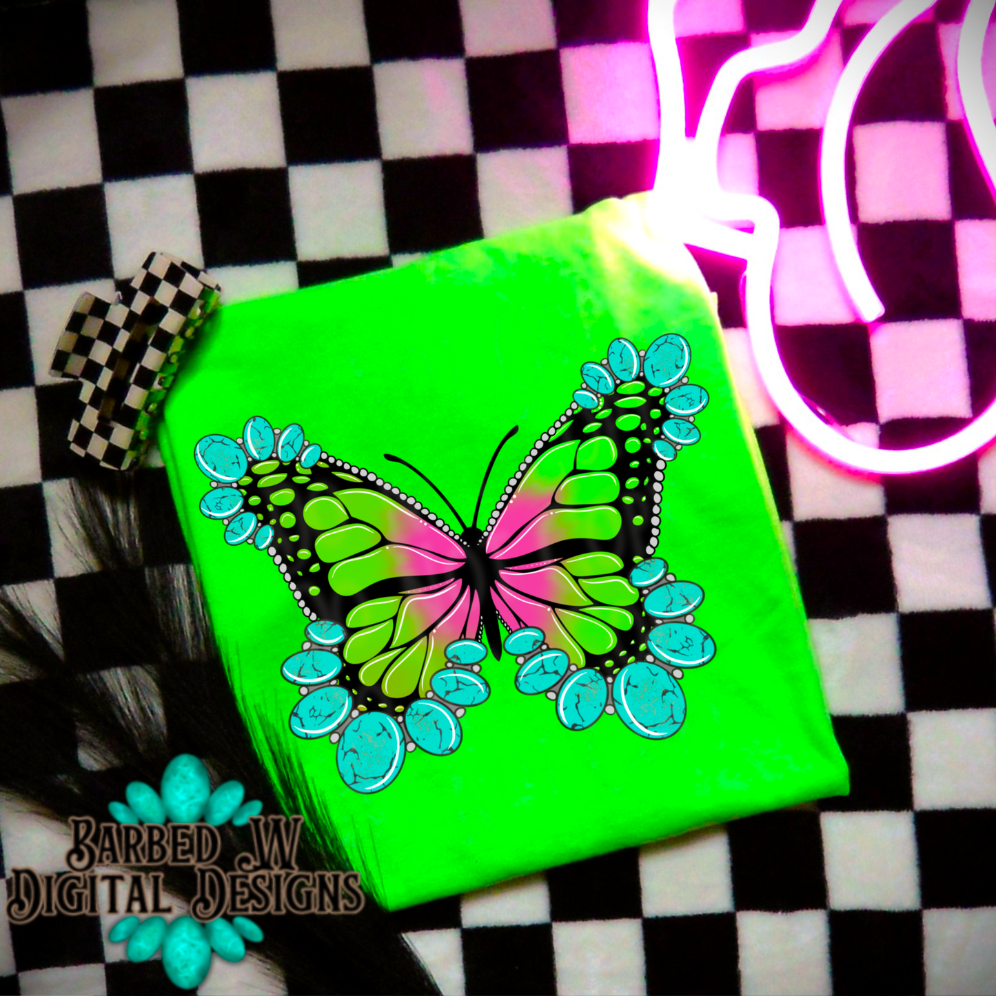 Turquoise Butterflies Png Bundle