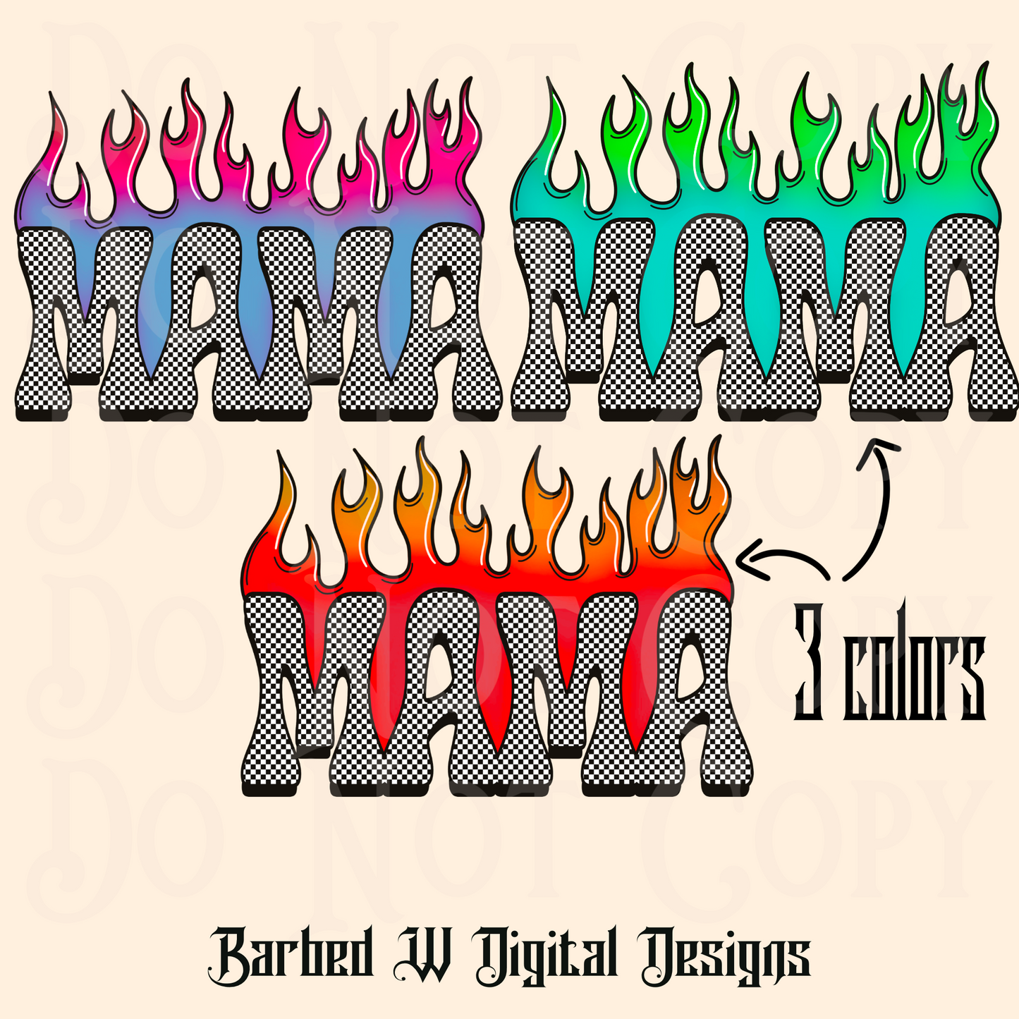 Checkered Mama Png