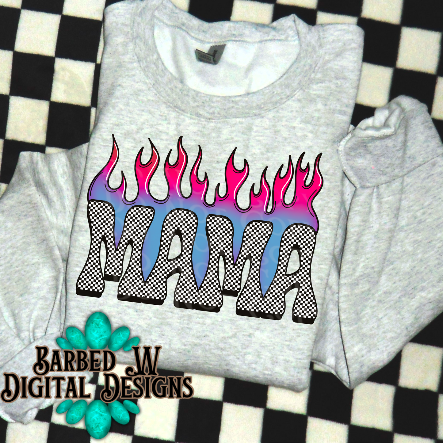 Checkered Mama Png