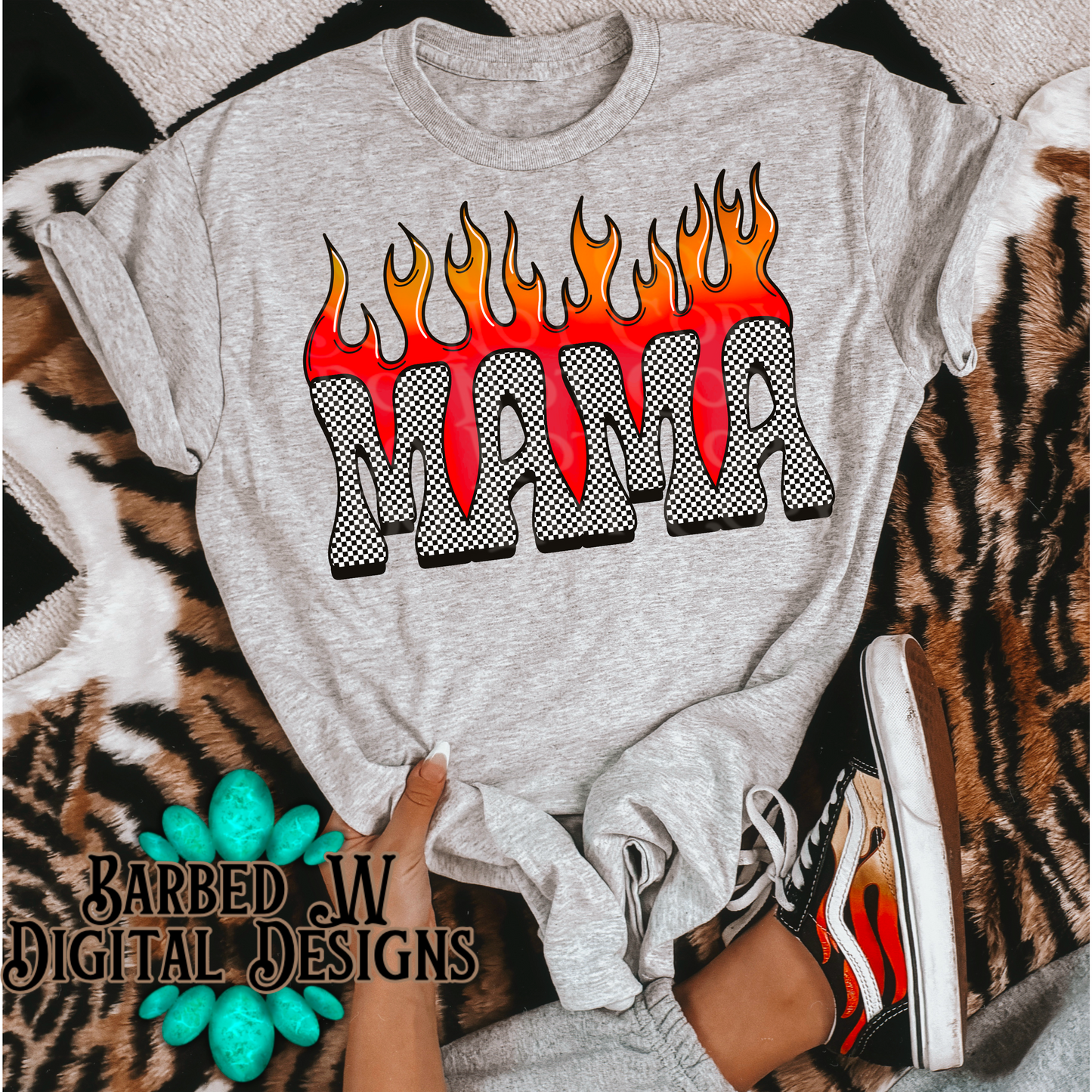 Checkered Mama Png