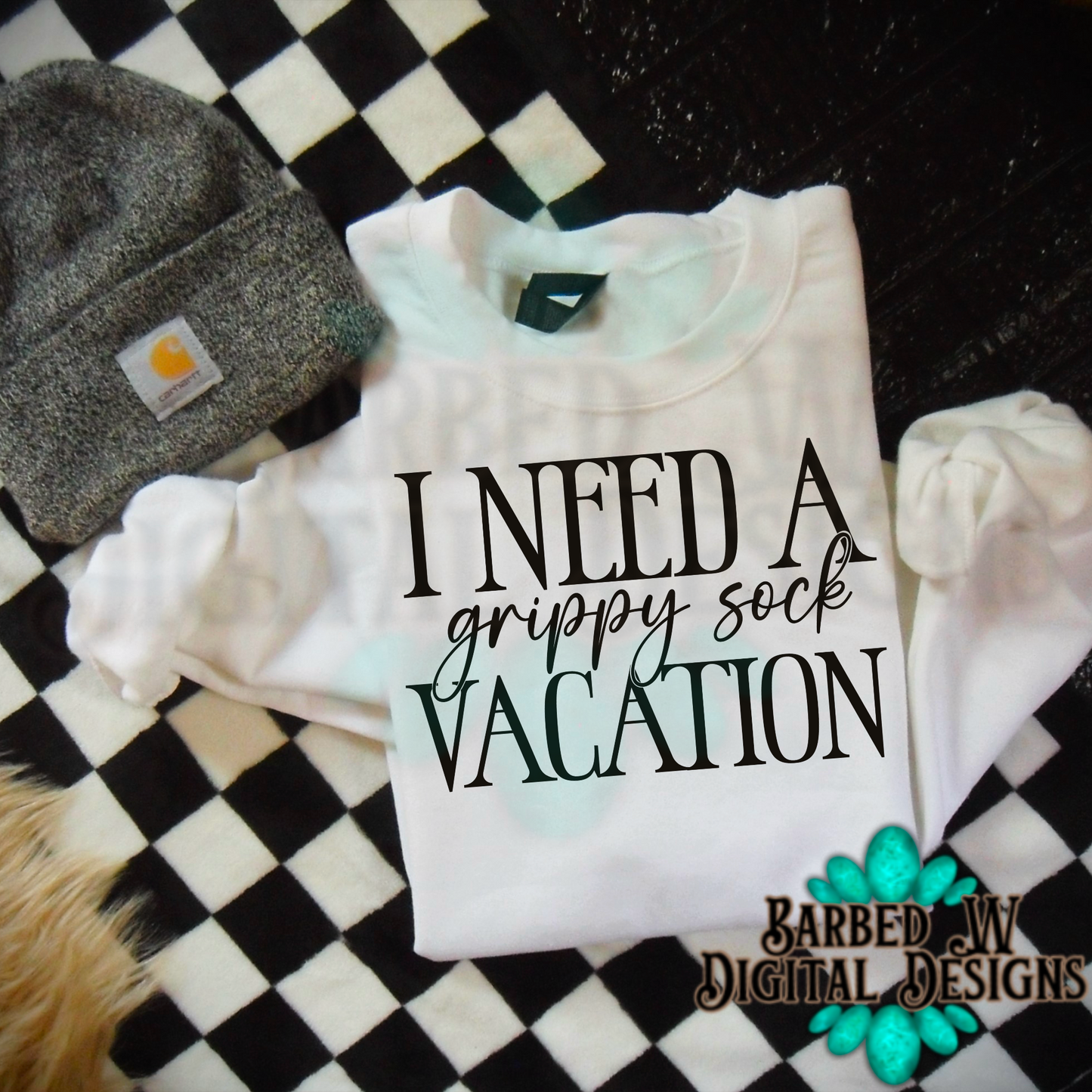 I Need A Grippy Sock Vacation Png