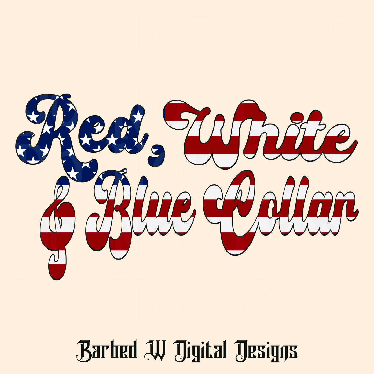 Red, White & Blue Collar Png