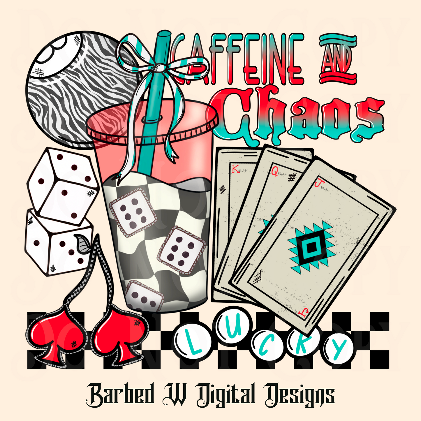 Caffeine & Chaos Png