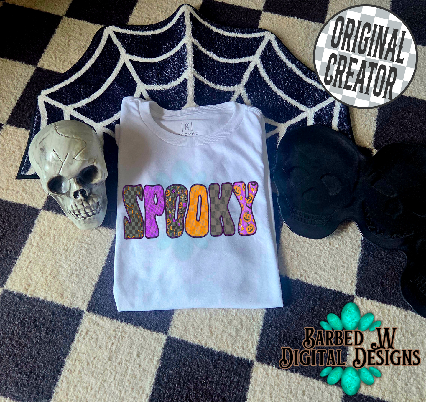 Embroidered Spooky Png