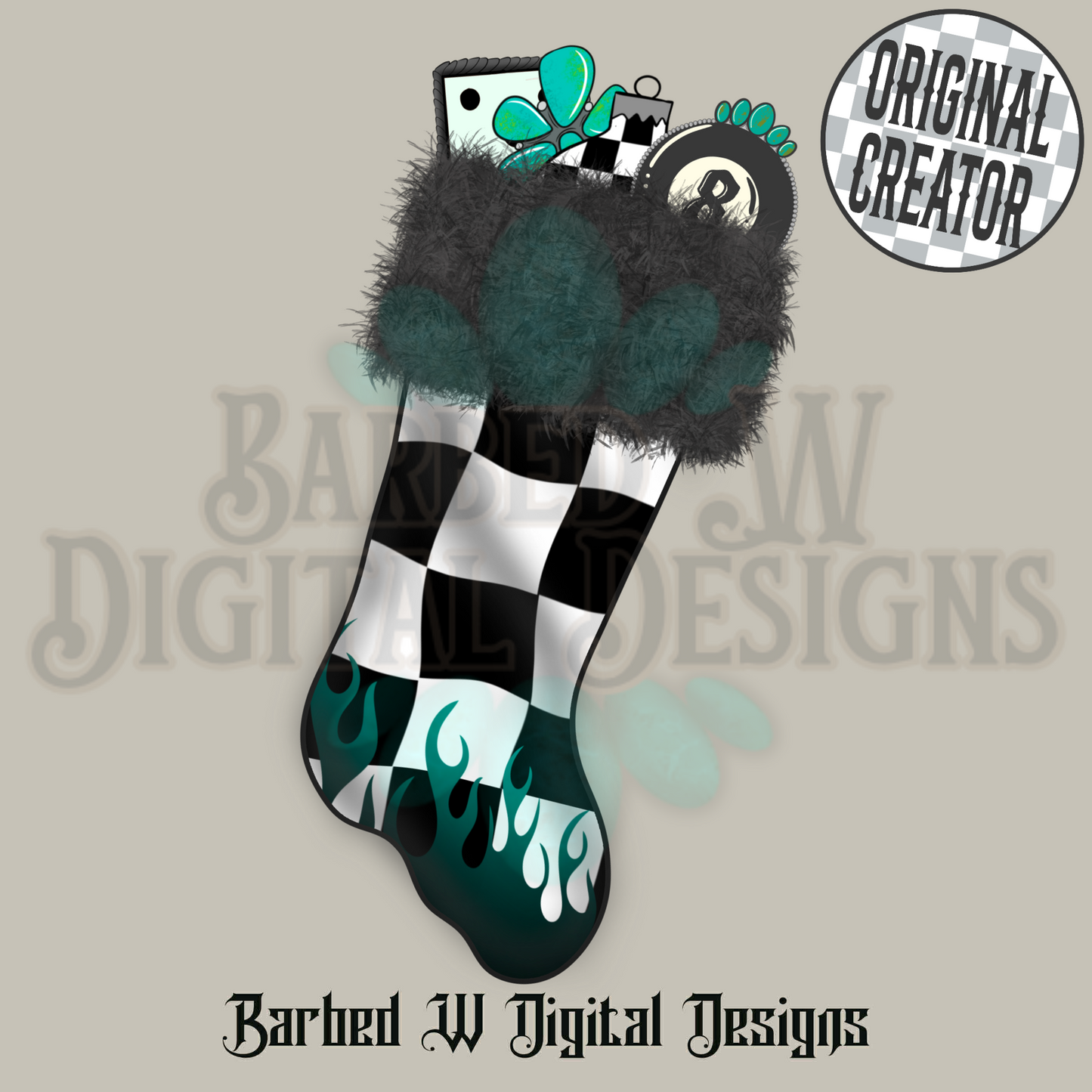 8 Ball Stocking Christmas Png