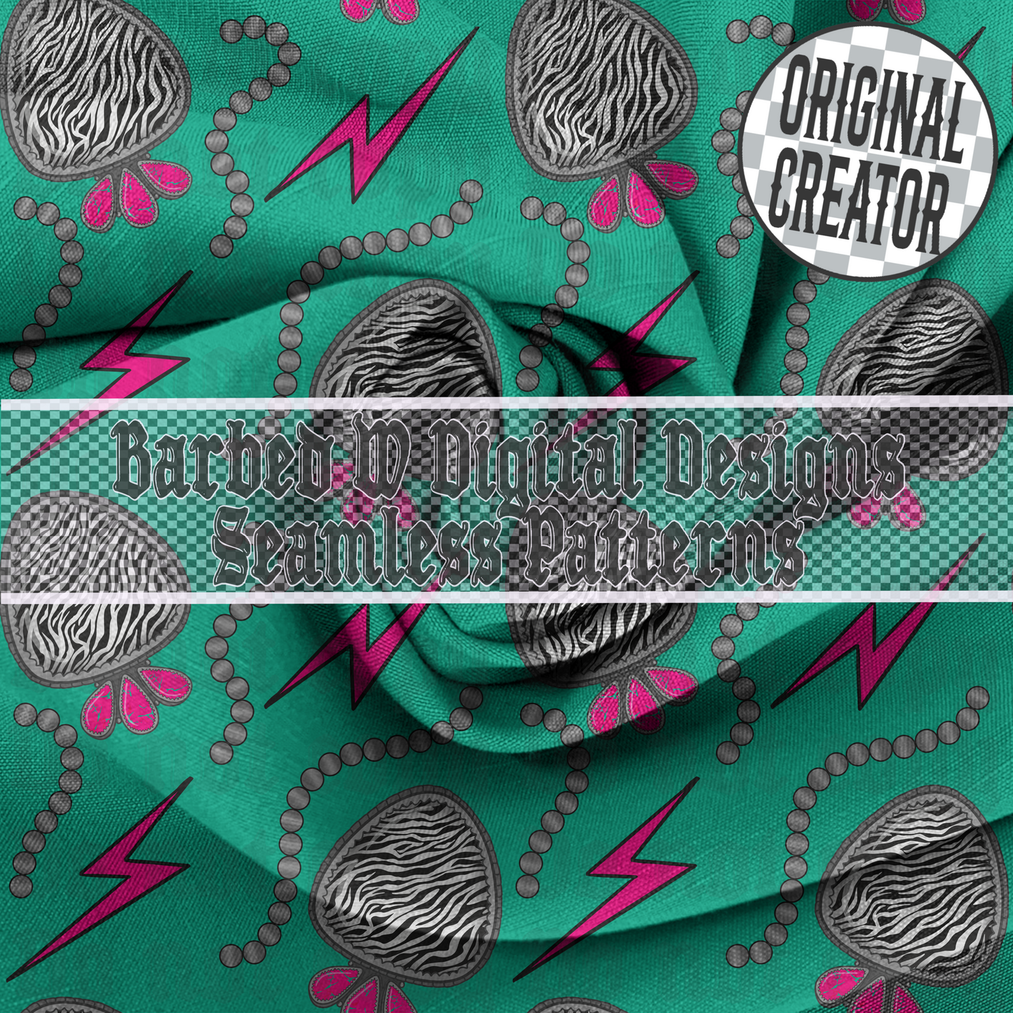 Zebra Turquoise Seamless Pattern