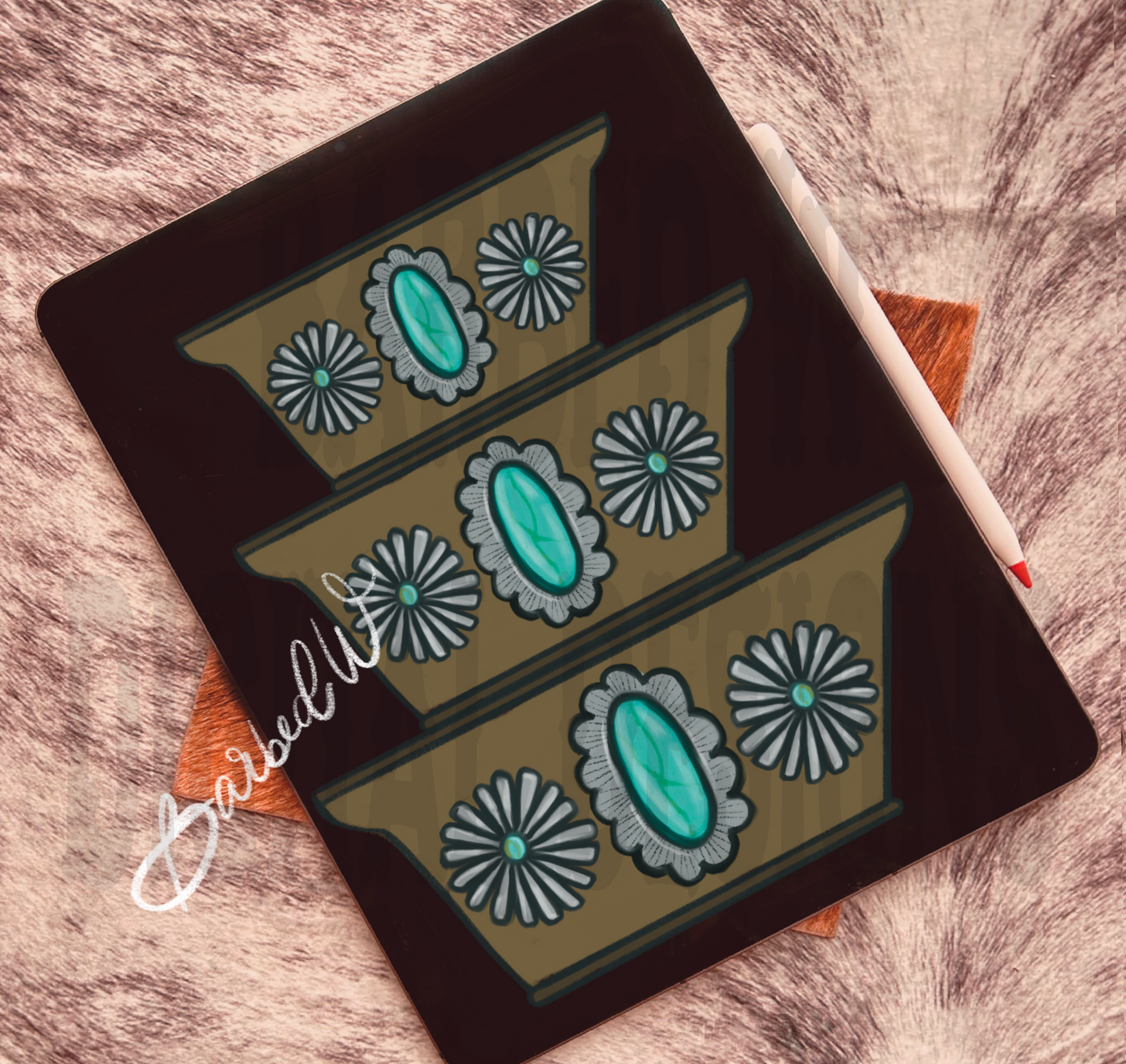 Western Painted Pyrex