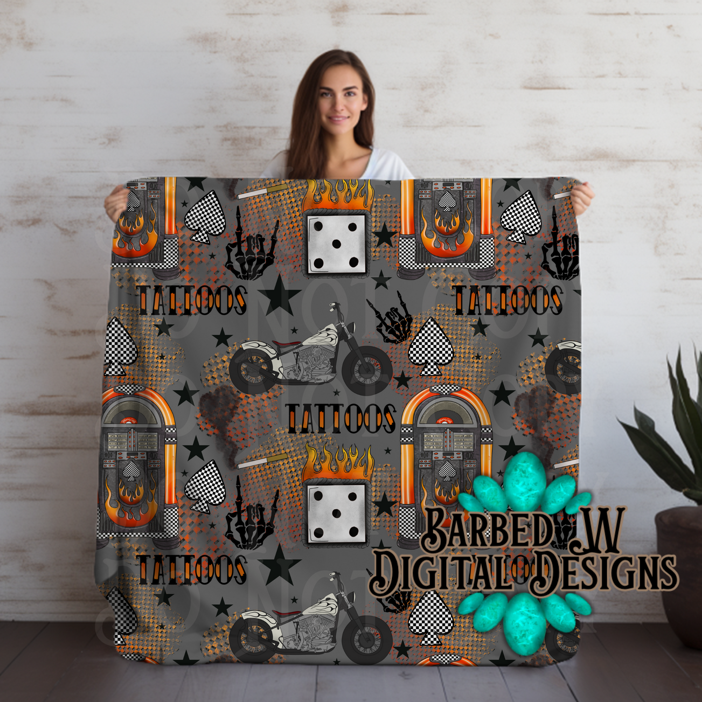 Yallternative Moto Club Seamless Pattern