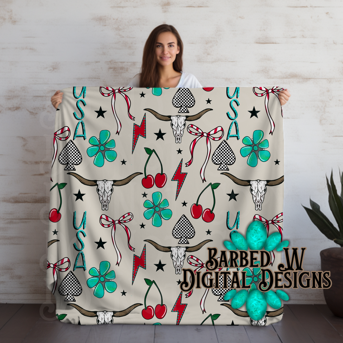 American Darlin’ Seamless Pattern