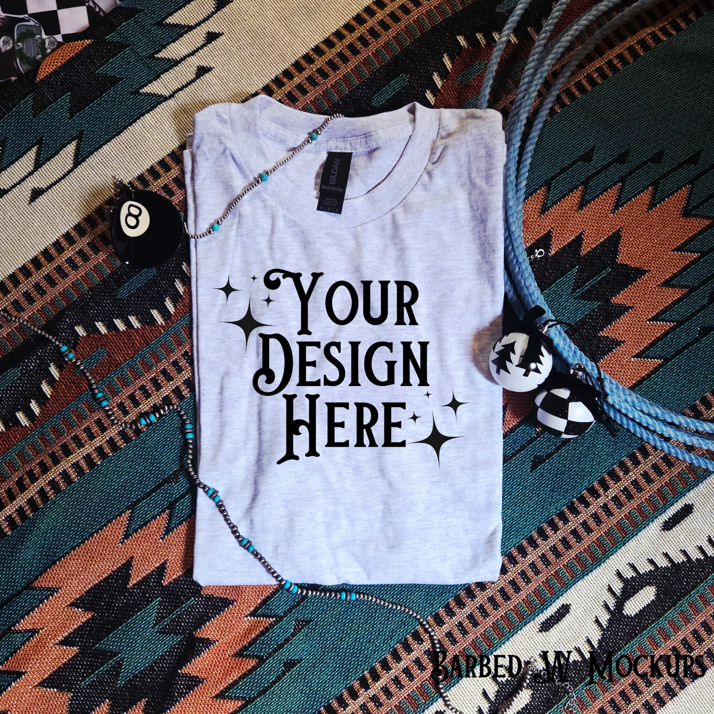 Western Christmas T-Shirt Mockup