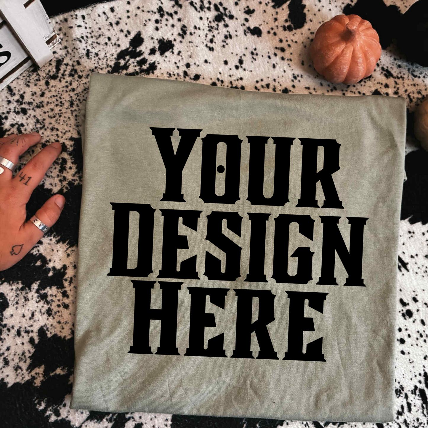 Comfort Colors Western Fall T-Shirt Mockup