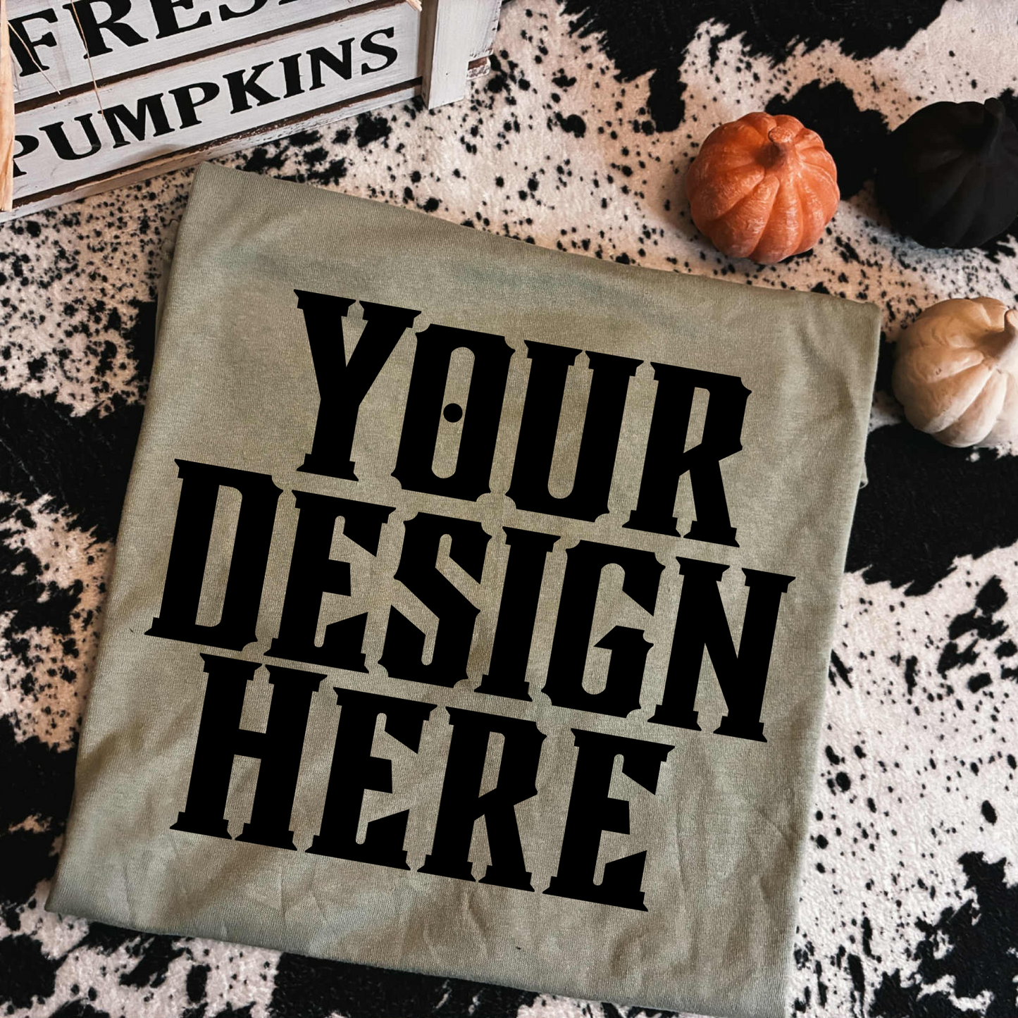 Comfort Colors Western Fall T-Shirt Mockup