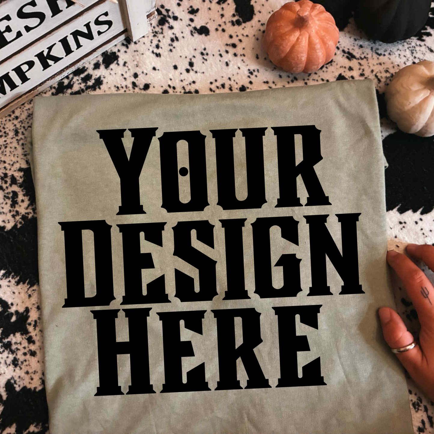 Comfort Colors Western Fall T-Shirt Mockup