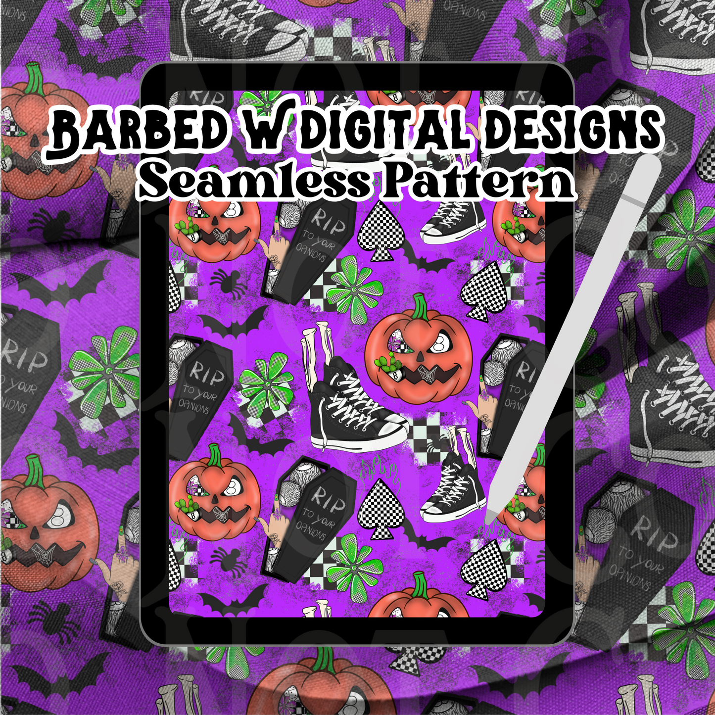 R.I.P. To Your Opinions Seamless Pattern