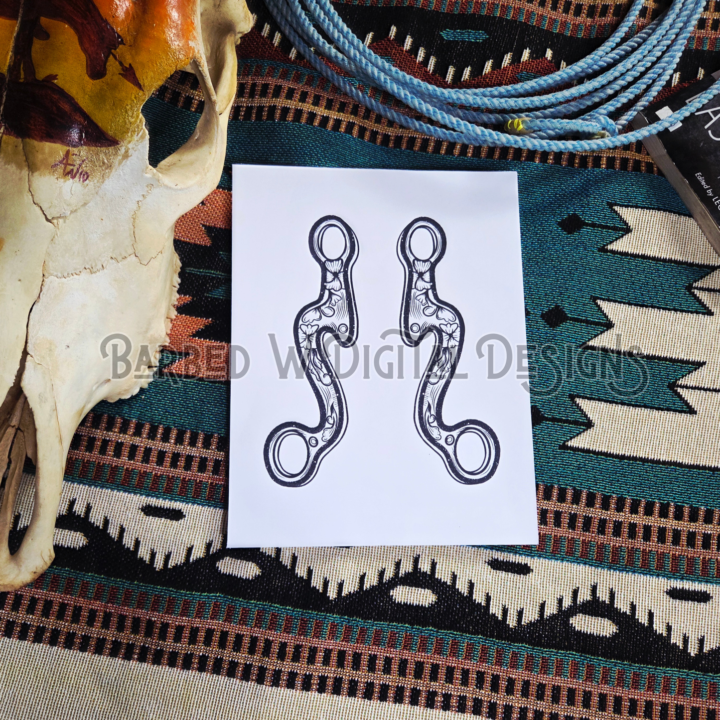 Floral Horse Bit Print