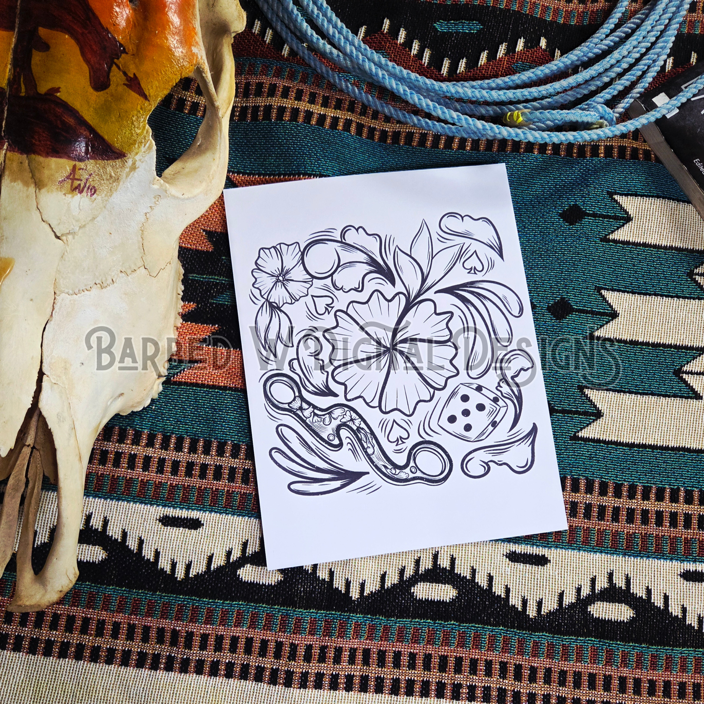 Tooled Leather Collage Print