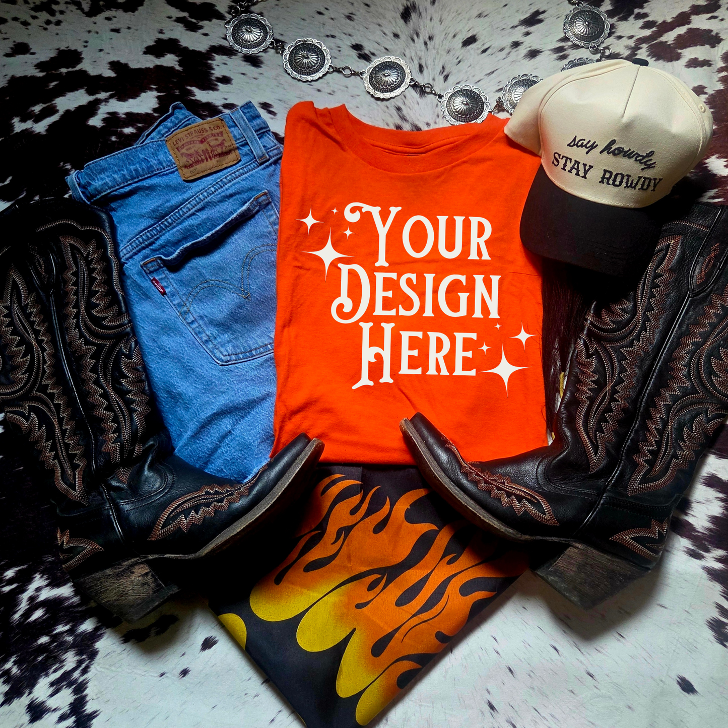 Gildan 5000 Orange Mockup