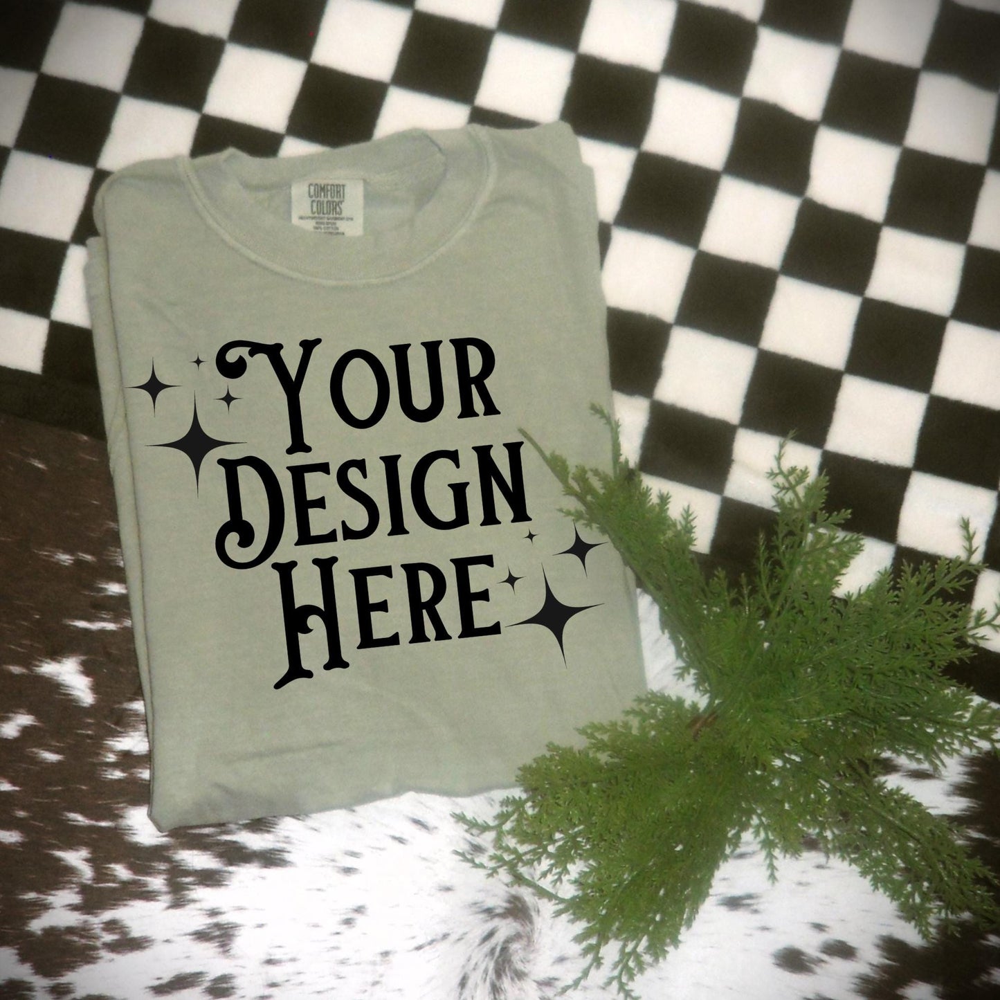 Comfort colors T-shirt Mockup, Flatlay Mockup, Western Christmas Mockup, Christmas, Christmas shirt mock, comfort colors sandstone mockup