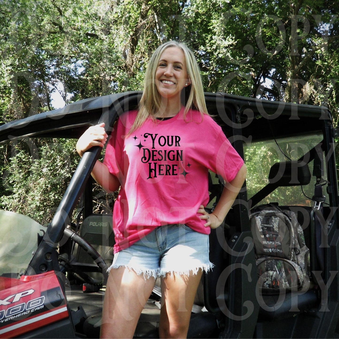 Outdoor T-shirt Mockup, UTV Mock, Summer Mockup, Gildan 5000 Mockup, pink t-shirt mockup, gildan mockup, country t-shirt mockup