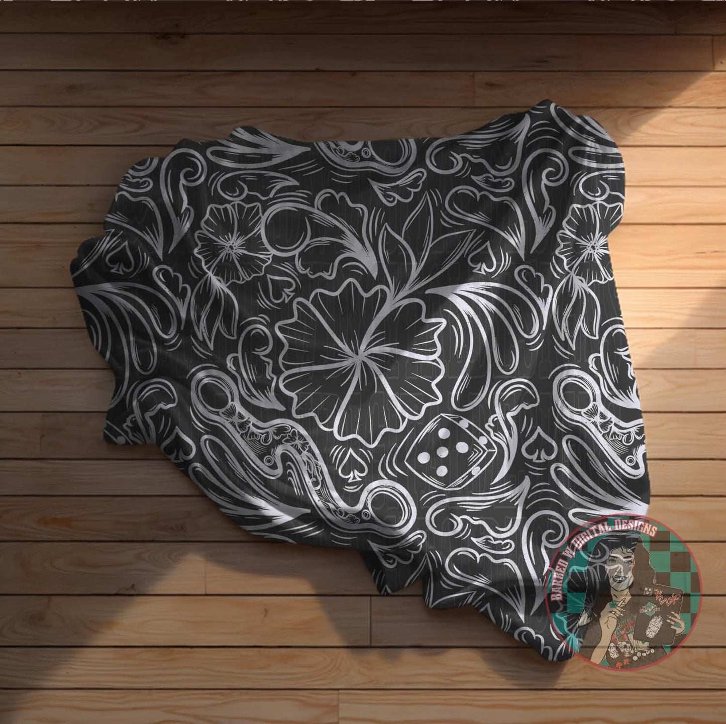 Black Tooled Pattern