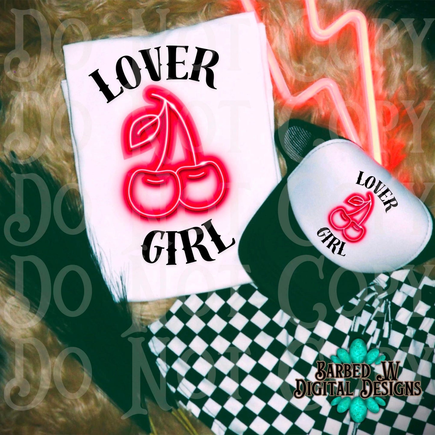 lover girl png, cherries png, yallternative png, neon png, valentines png, alternative png, trendy png, retro png, black letter png