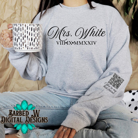 Custom Wifey QR Code Shirt