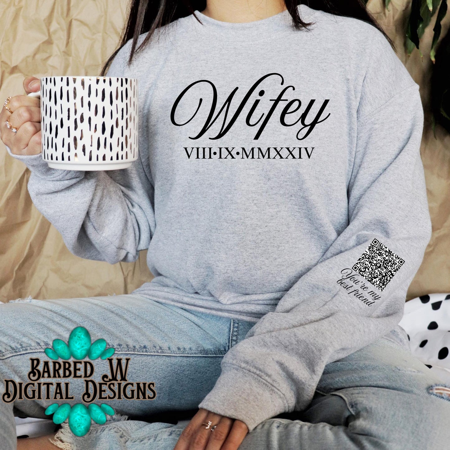 Custom Wifey QR Code Shirt