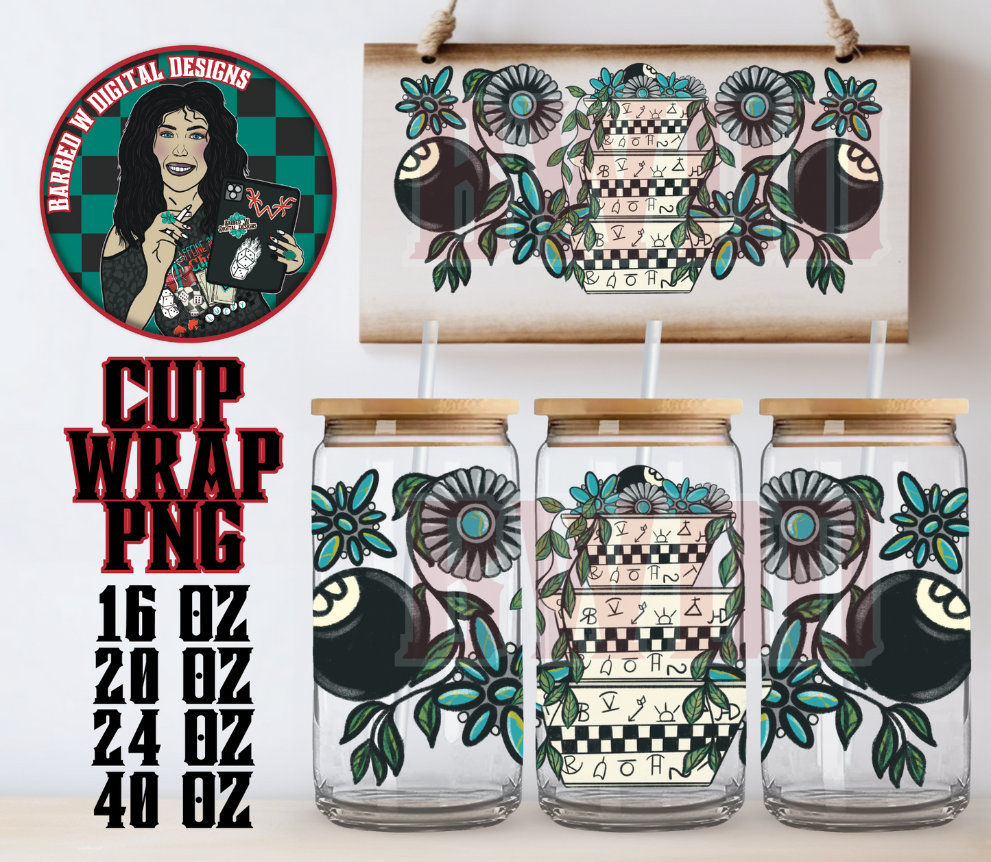 Cowgirl Pyrex Cup Wrap