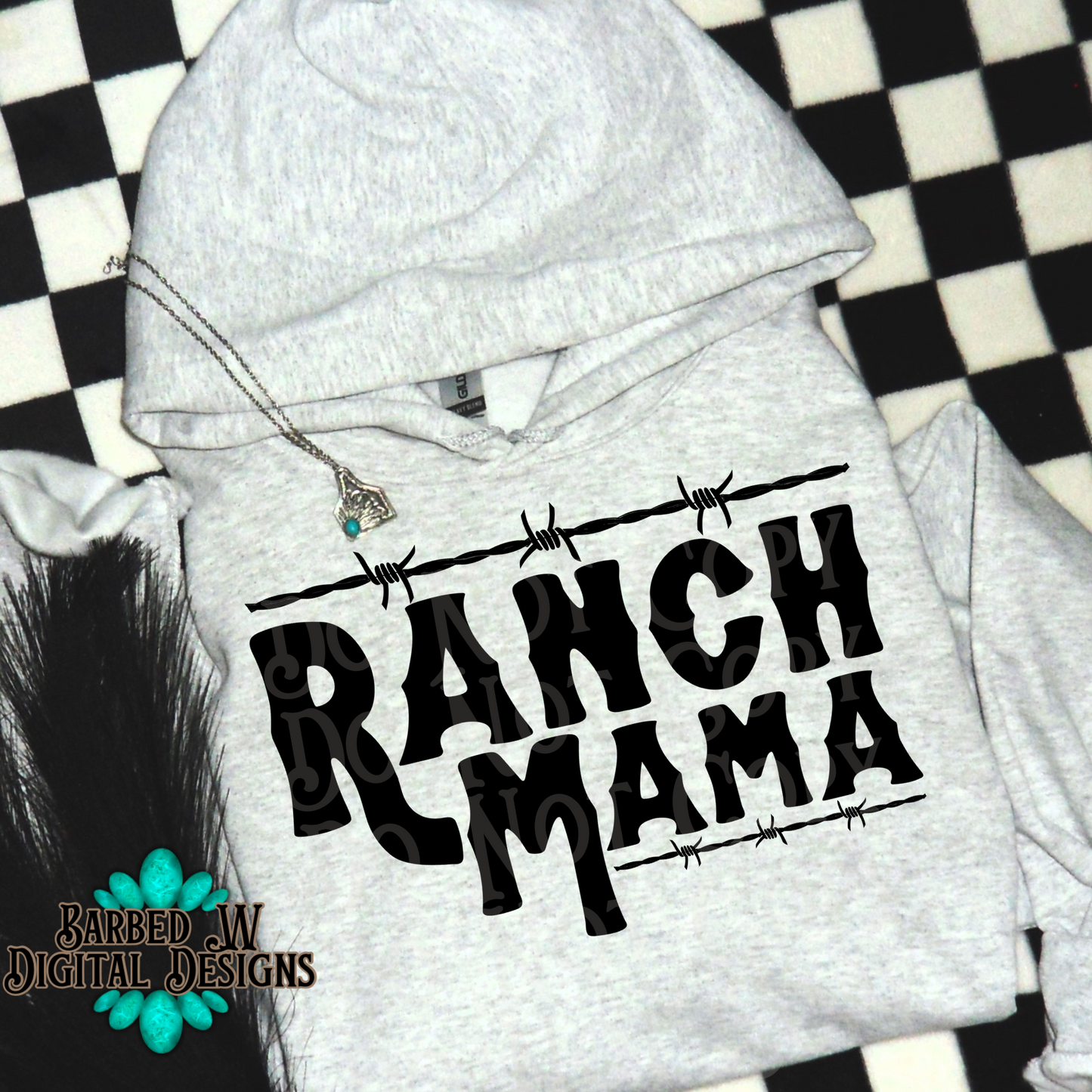 Ranch Mama png, mama png, farm mama svg, barbed wire png, checkers svg, western png, trendy png, png file, mothers day png