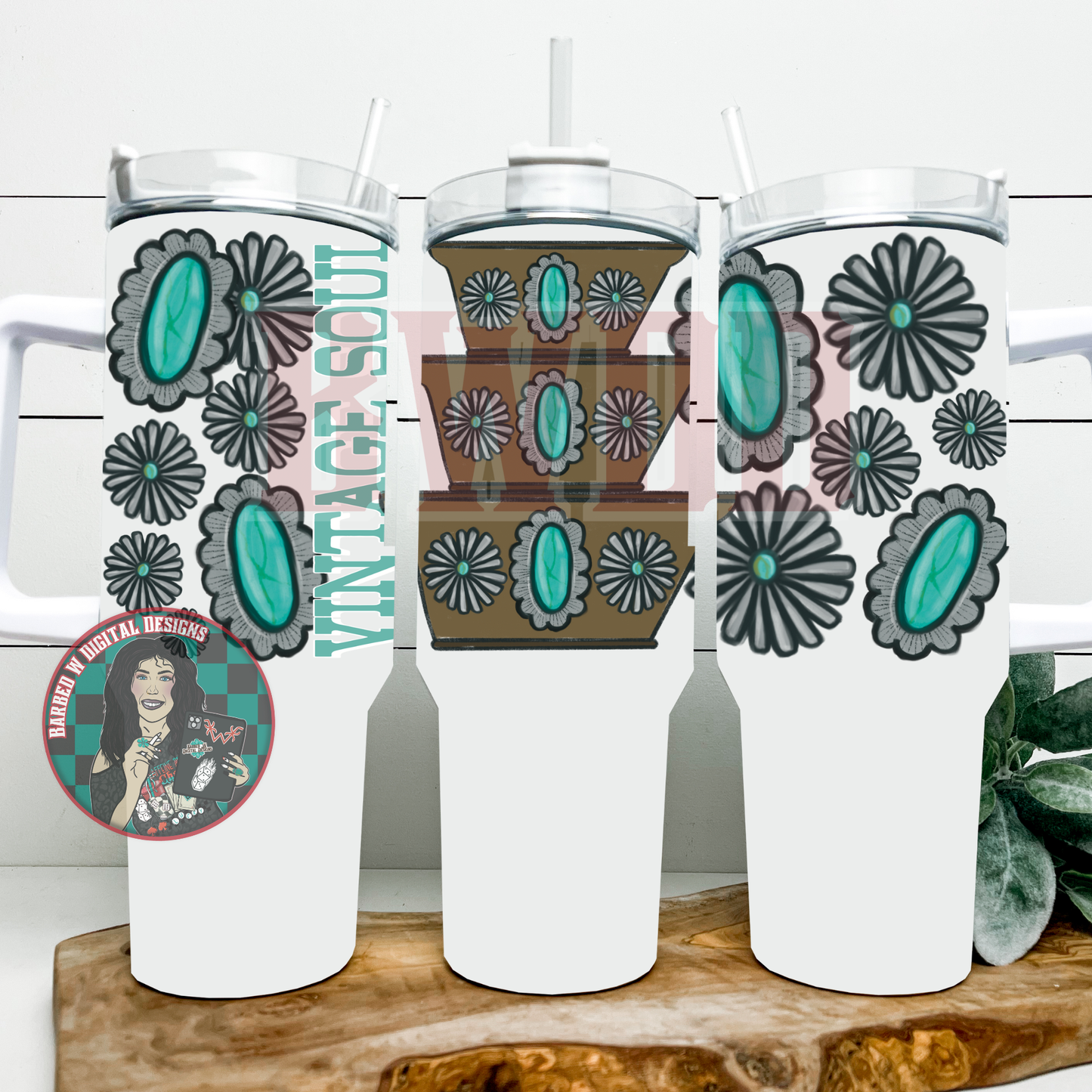 Western Pyrex Cup Wrap