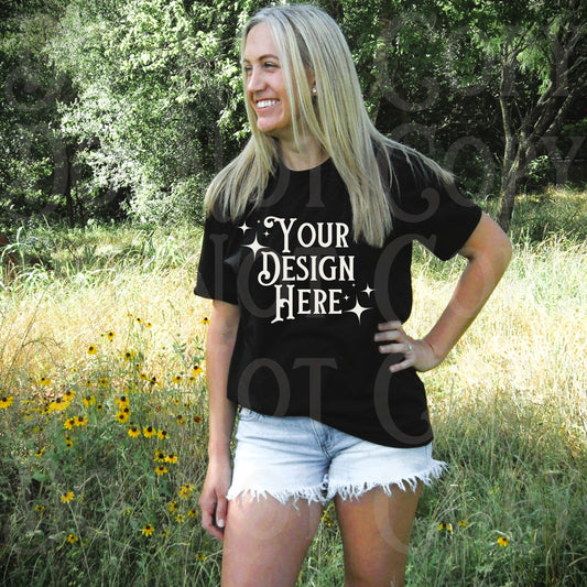 Outdoor T-shirt Mockup, Neutral tshirt Mock, Summer Mockup, Gildan 5000 Mockup, black t-shirt mockup, gildan mockup, country t-shirt mockup