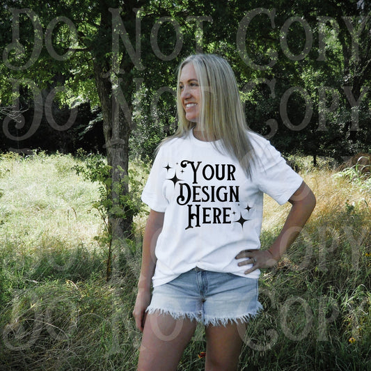 Outdoor T-shirt Mockup, Minimalist Mock, Summer Mockup, Gildan 5000 Mockup, white t-shirt mockup, gildan mockup, country t-shirt mockup