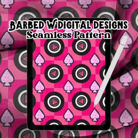 Checkers Seamless Pattern, pink checkers png, hot pink png, western png, punchy png, pink pattern, valentines png, magic 8 ball png, spade