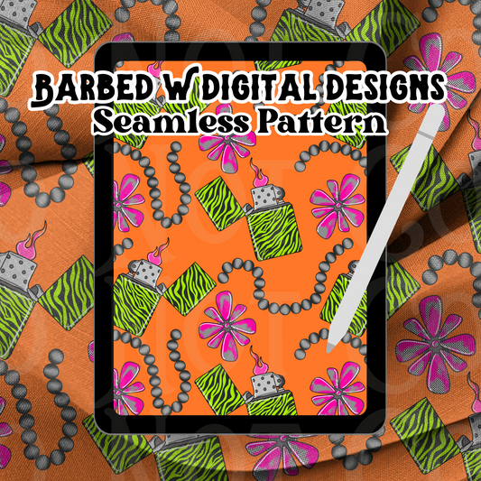 Light My Fire Seamless Pattern