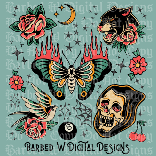 Traditional Tattoo Collage