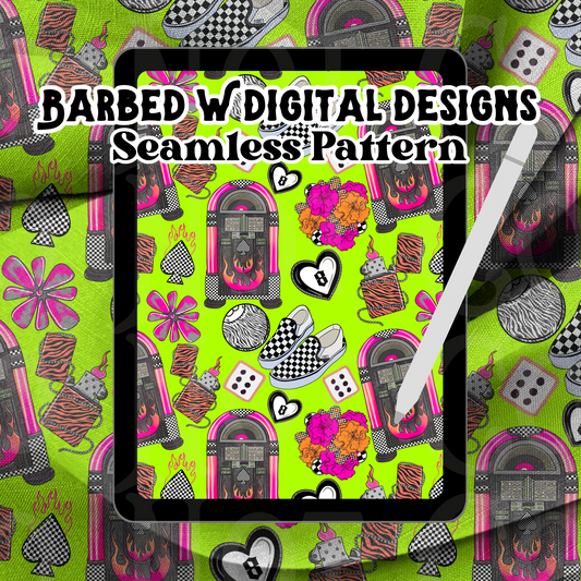 Yallternative Seamless Pattern