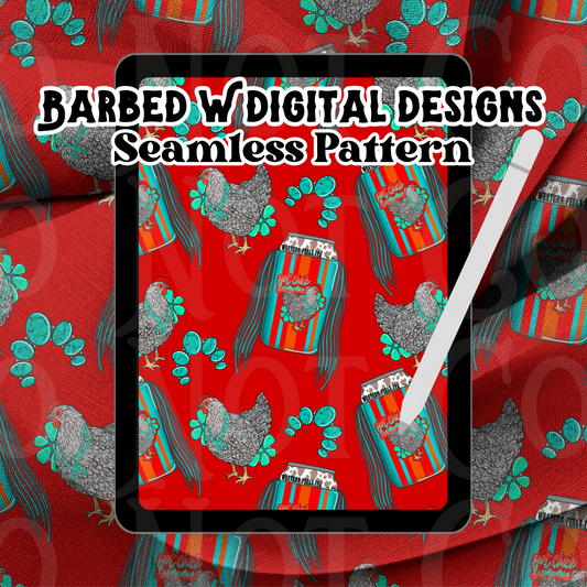 Western Feels IPA Seamless Pattern