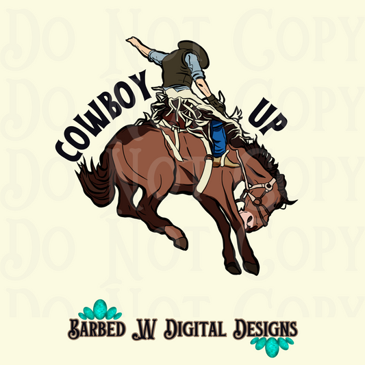 cowboy up png, western png, bronc png, cowgirl png, cowboy png, punchy png, minimal png, yallternative png, trendy png, rodeo png, roughie