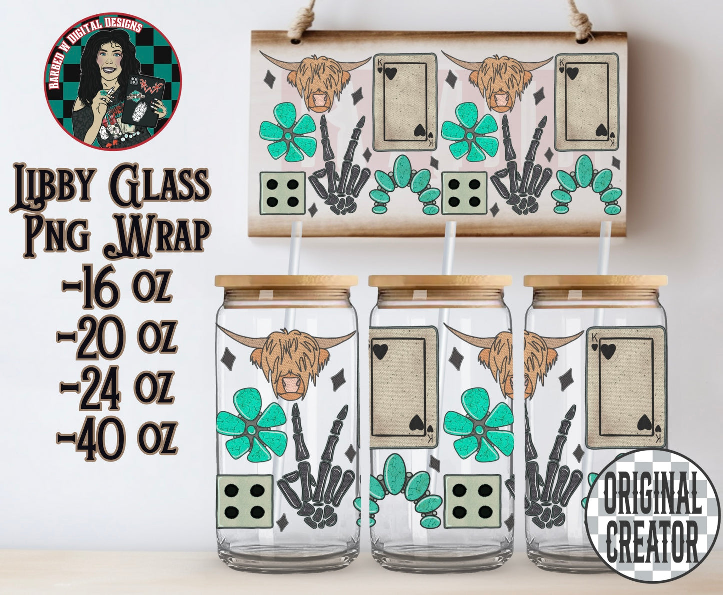 Embroidered Highland Collage Wrap