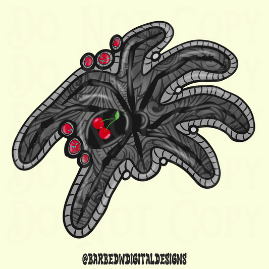 Black widow png, western png, yallternative png, cherries png, turquoise png, jewelry png, spider png, trendy png, tooled metal png